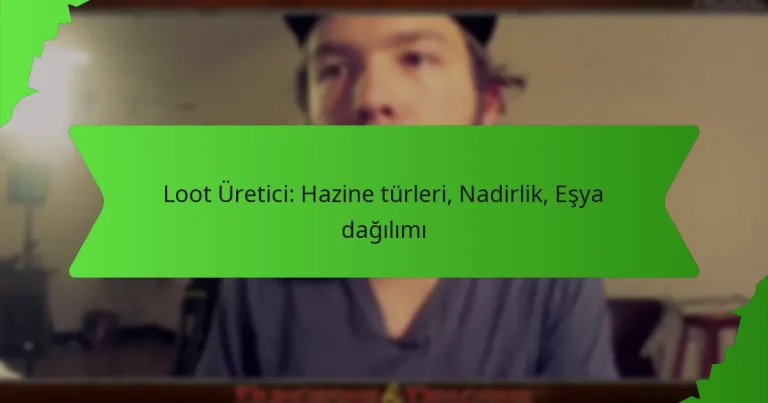 Loot Üretici: Hazine türleri, Nadirlik, Eşya dağılımı