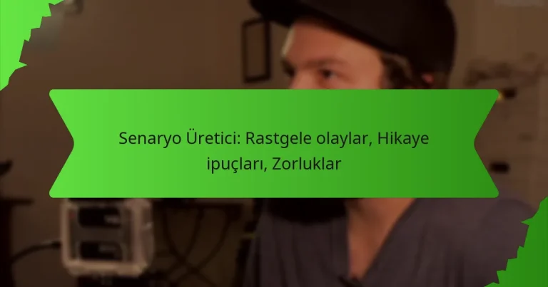 Senaryo Üretici: Rastgele olaylar, Hikaye ipuçları, Zorluklar