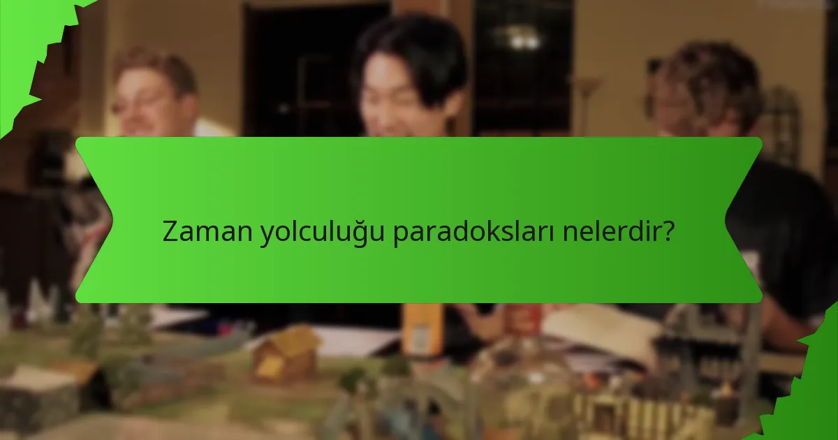 Zaman yolculuğu paradoksları nelerdir?